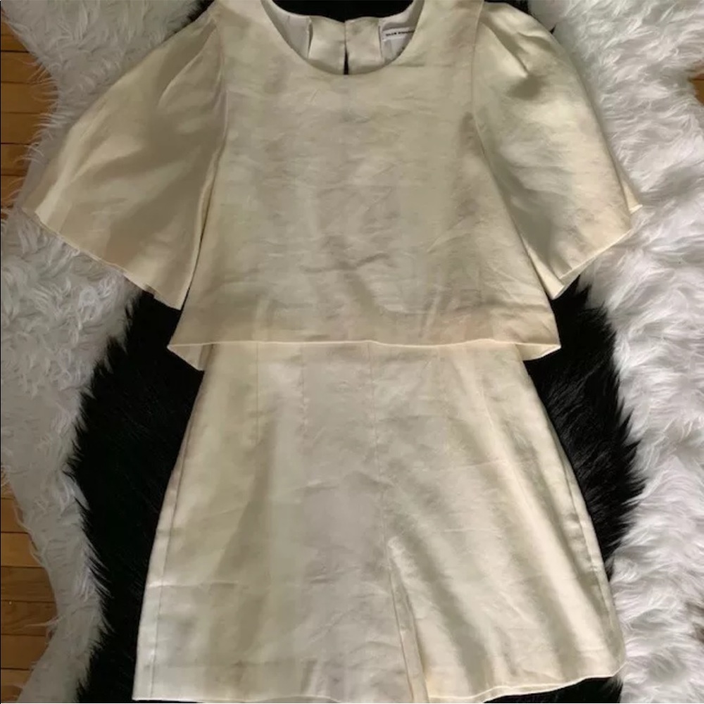 Club Monaco ivory cream batwing romper one-piece 4